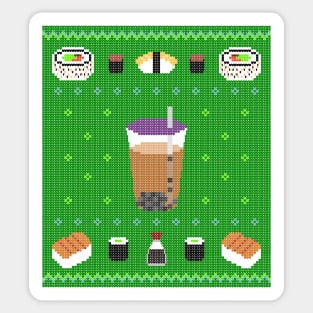 Bubble Tea Sushi Knit Sticker